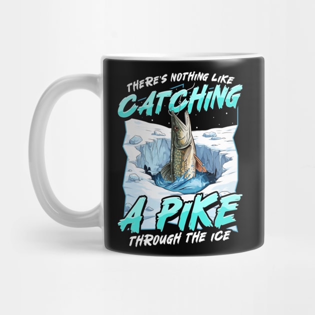 Ice Fishing Pike Funny Humor Sayings Quotes by E